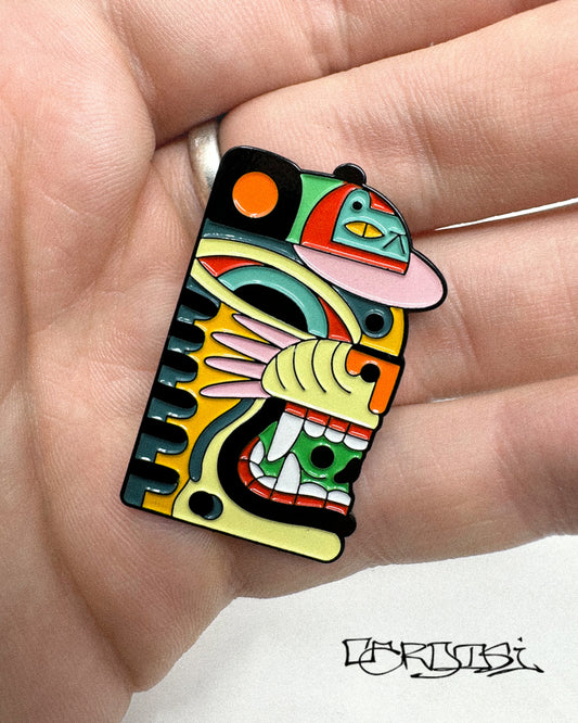 Tiger cap head soft enamel pin